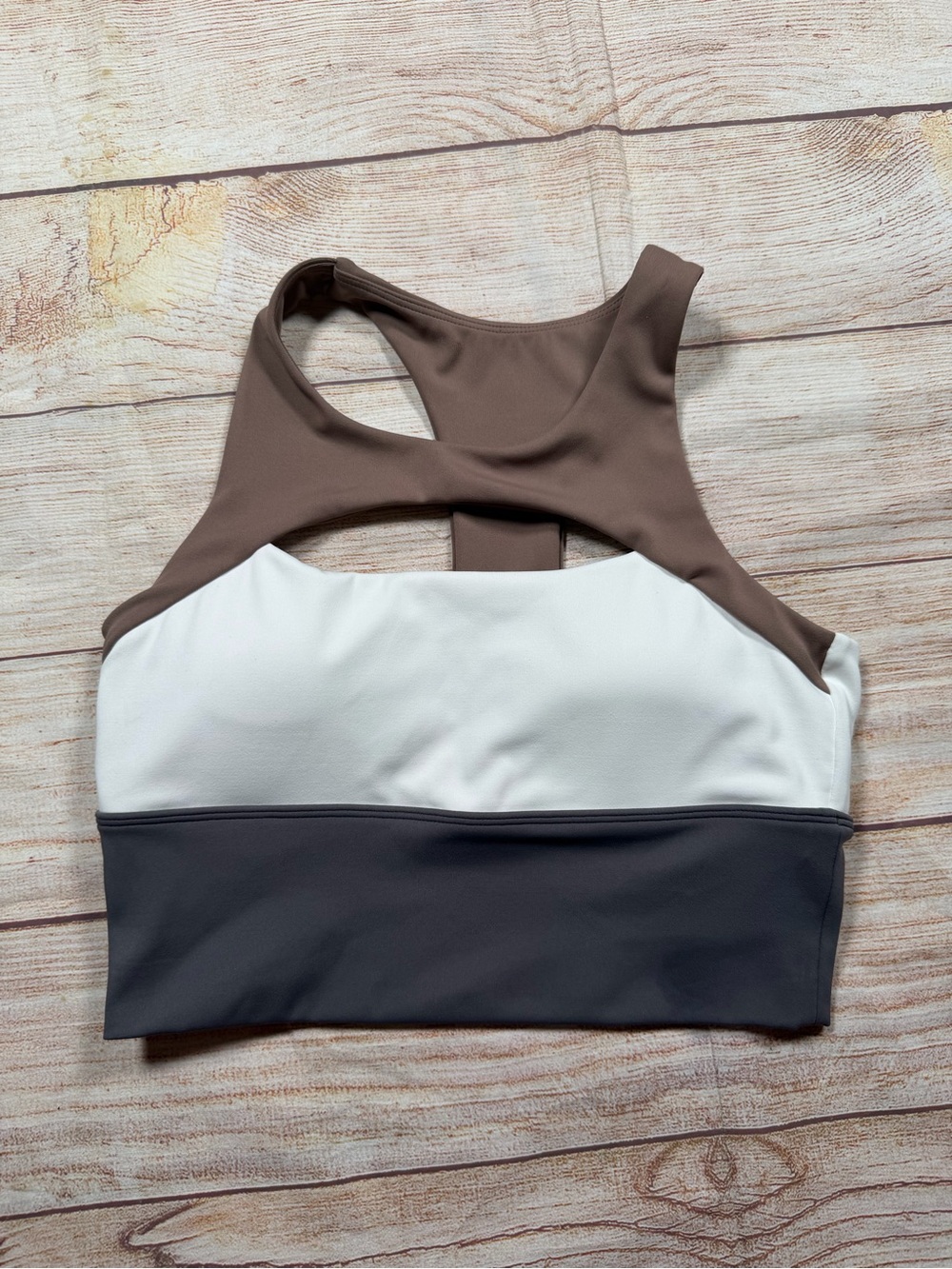 Vitality Pulse Keyhole Tank Moonstone Colorblock Cutout Crop Top